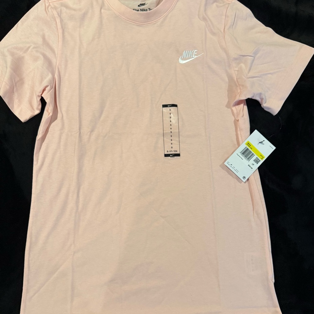 Nike Soft Pink Tee with White Logo